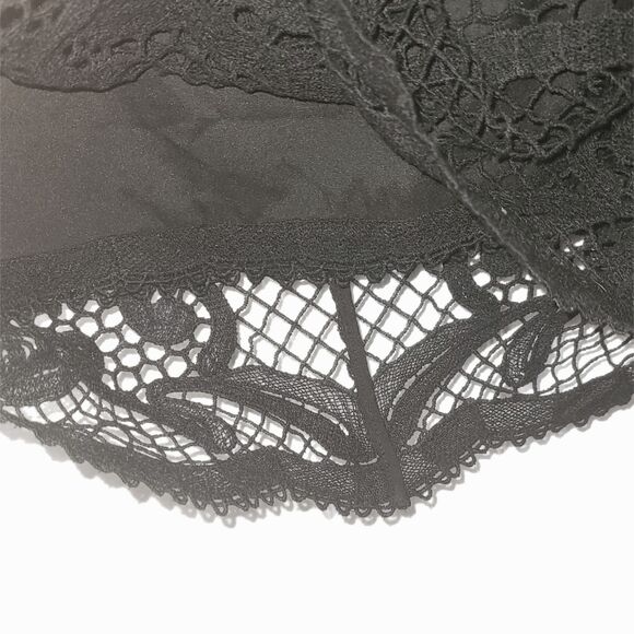 Kobi Halperin NWT Black Floral Crochet Lace Layered Straight Skirt, Size S (4-6) - Picture 6 of 9